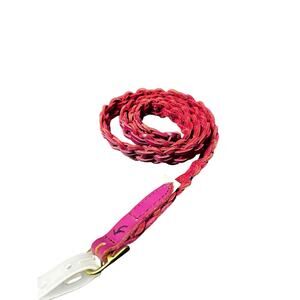 Y2K Purple/Red Braided Belt – Retro Boho Woven Style, Size Small
